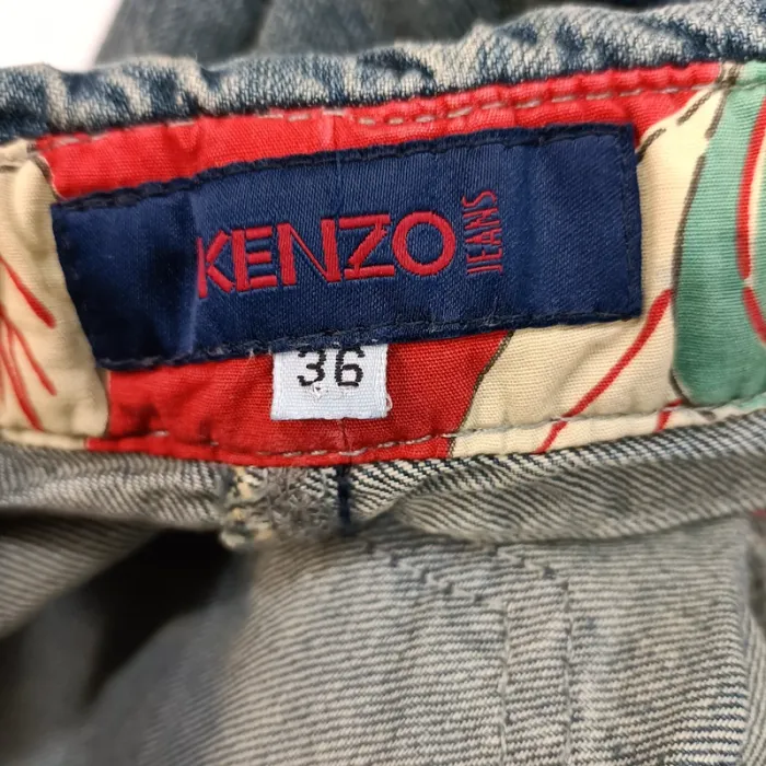 Jeans empiècement fleuri - Kenzo Paris - Taille 36 A1216 - photo numéro 7