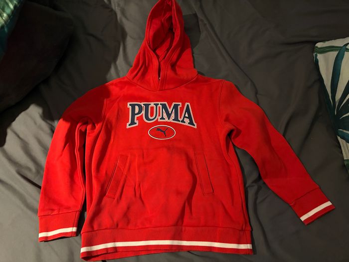 Sweat à capuche puma rouge 9-10 140cm - photo numéro 2