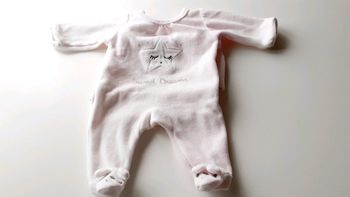 Pyjama rose pâle naissance in extenso