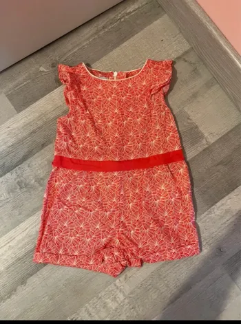 Combishort Obaibi rouge 18 mois bébé fille