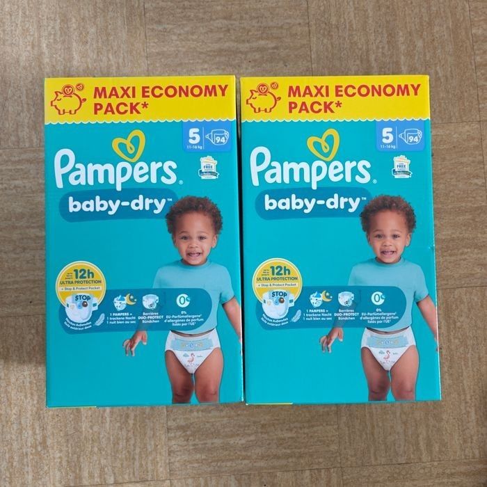 188 couches taille 5 baby dry pampers