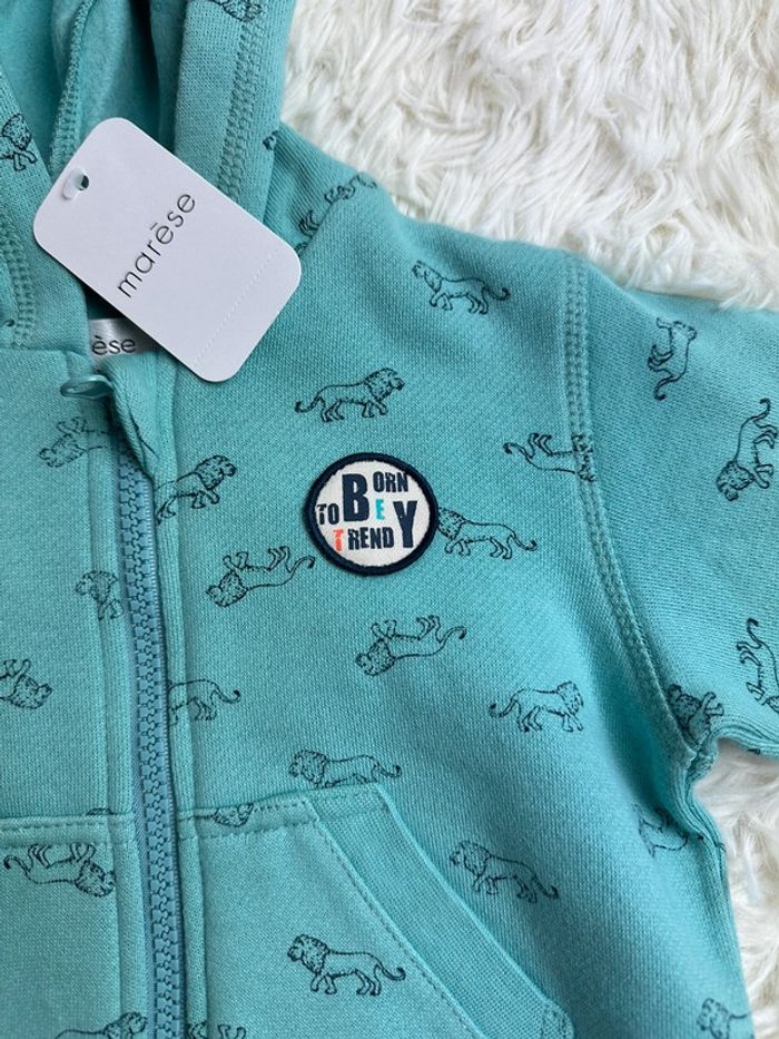 🩵 Gilet zippé Marèse – Taille 6 mois - photo numéro 2
