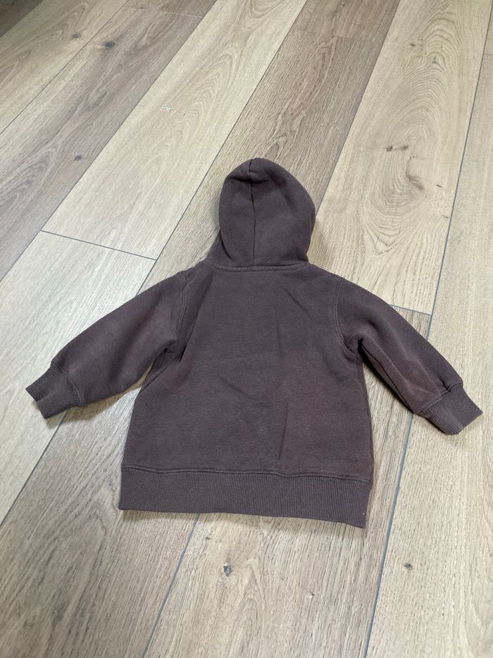 Veste zippée à capuche marron - photo numéro 2