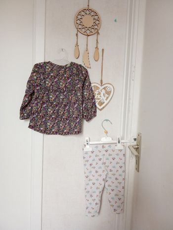 Blouse tunique legging 12 mois bébé fille mi saison du pareil au même, tape à l'oeil, 74 cm