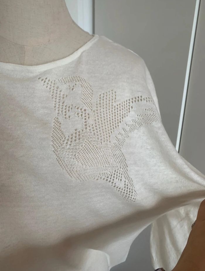 Pull d’été Camaïeu lin/coton taille L - photo numéro 2