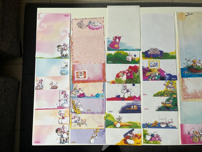 Lot de 33 feuilles Diddl - A4 et A5 - blanches et couleurs - photo numéro 2