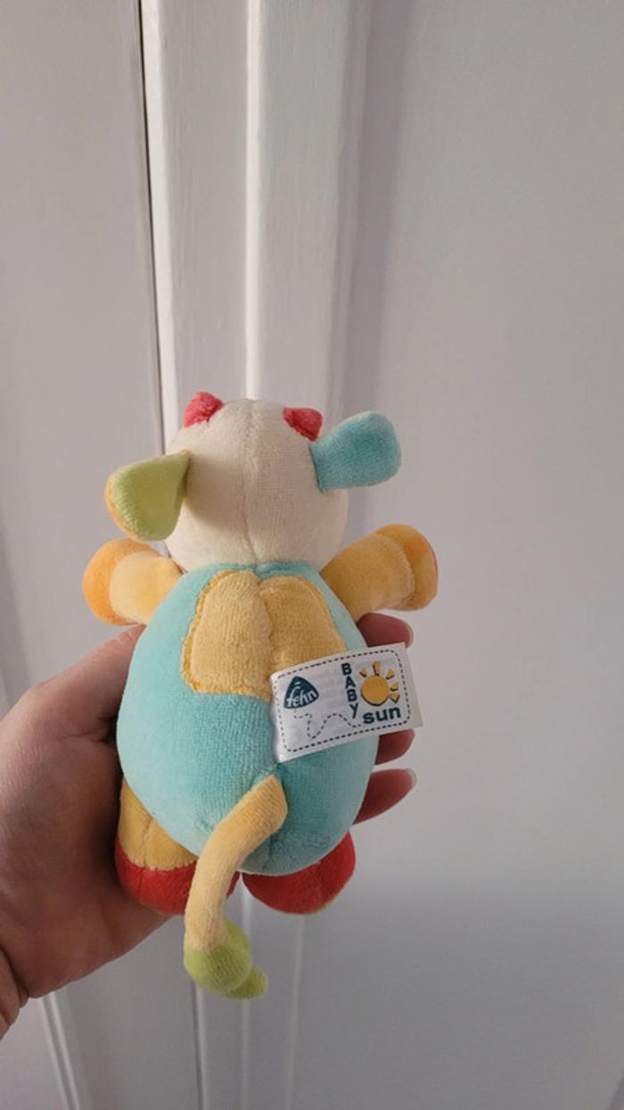 Doudou vache multicolore tout doux – Idéal bébé - photo numéro 2