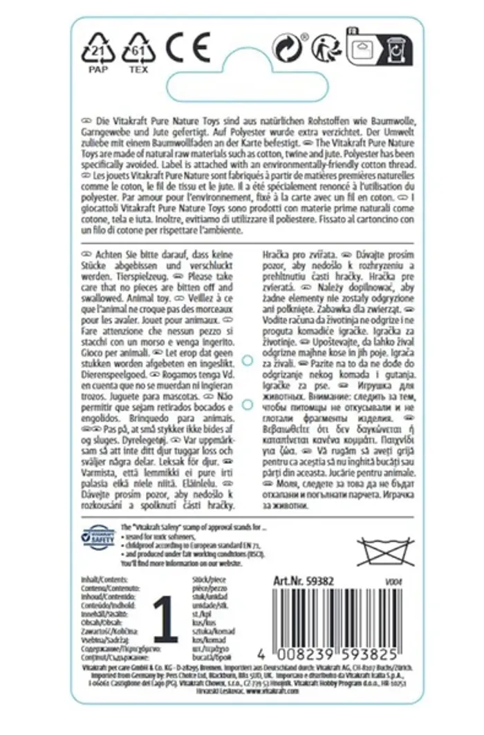 Jouet pour Chat Vitakraft Cœur avec Herbe à Chat à L'Intérieur Neuf - photo numéro 2