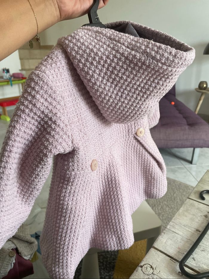 Manteau rose  avec capuche - photo numéro 3