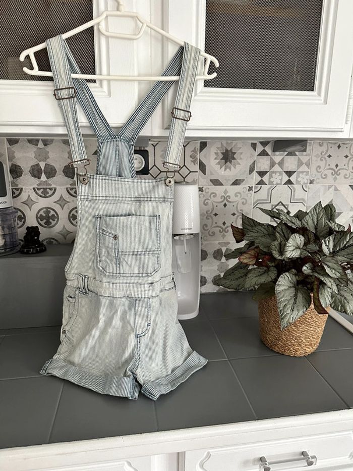 Salopette short à rayure, taille 38, pimkie, très bon état