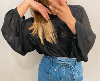 Blouse Mango manches bouffantes Taille 38