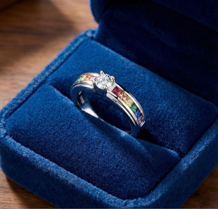 Bague en argent 925 – Multicolore élégante, neuve - photo numéro 3