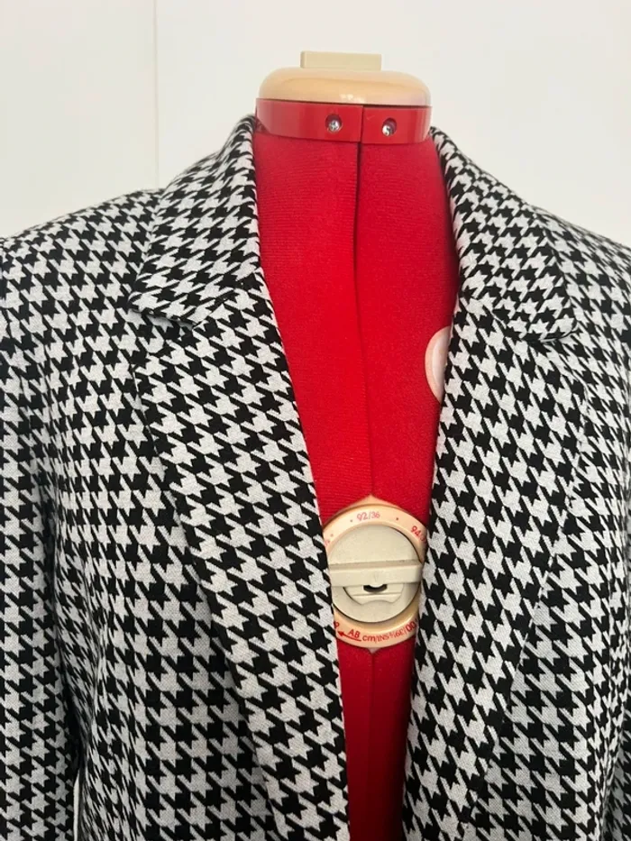 Blazer pied de poule noir et blanc Damart - photo numéro 5