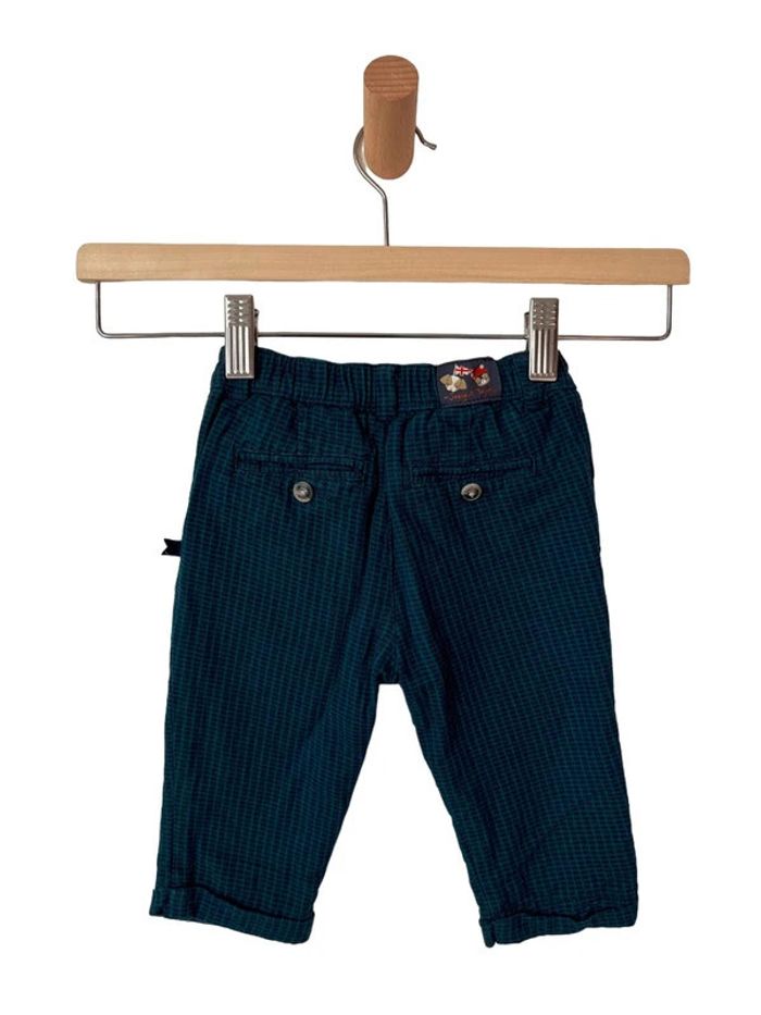 Pantalon bleu à petits carreaux - Sergent Major 9 mois (71cm) - photo numéro 3