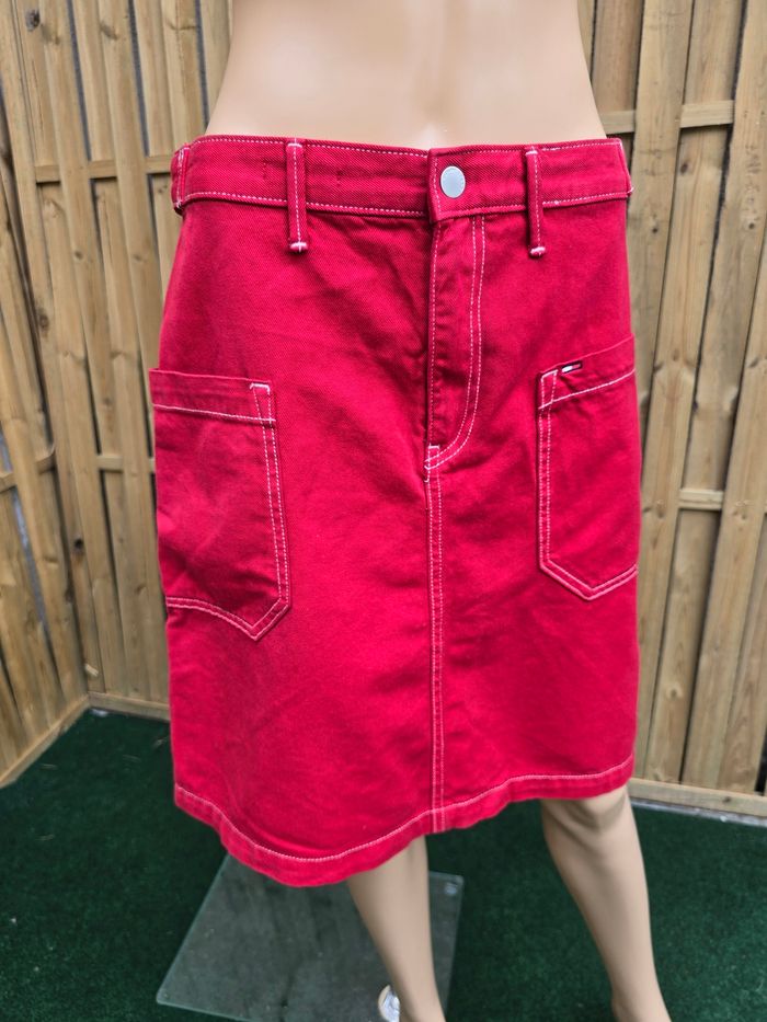 Jupe en jeans cargo 🍒tommy jeans y2k🍒taille 38/40 - photo numéro 5