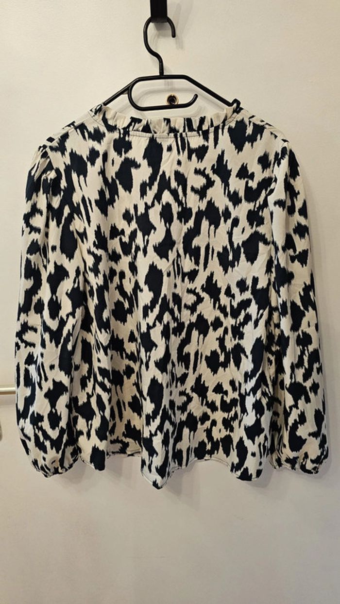 Blouse beige et verte foncée Shein 1XL neuve - photo numéro 3