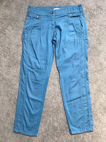 Pantalon léger 7/8ème bleu Promod 36/38