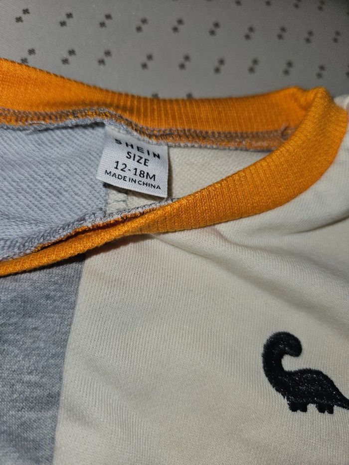 Ensemble jogging gris et crème - photo numéro 2