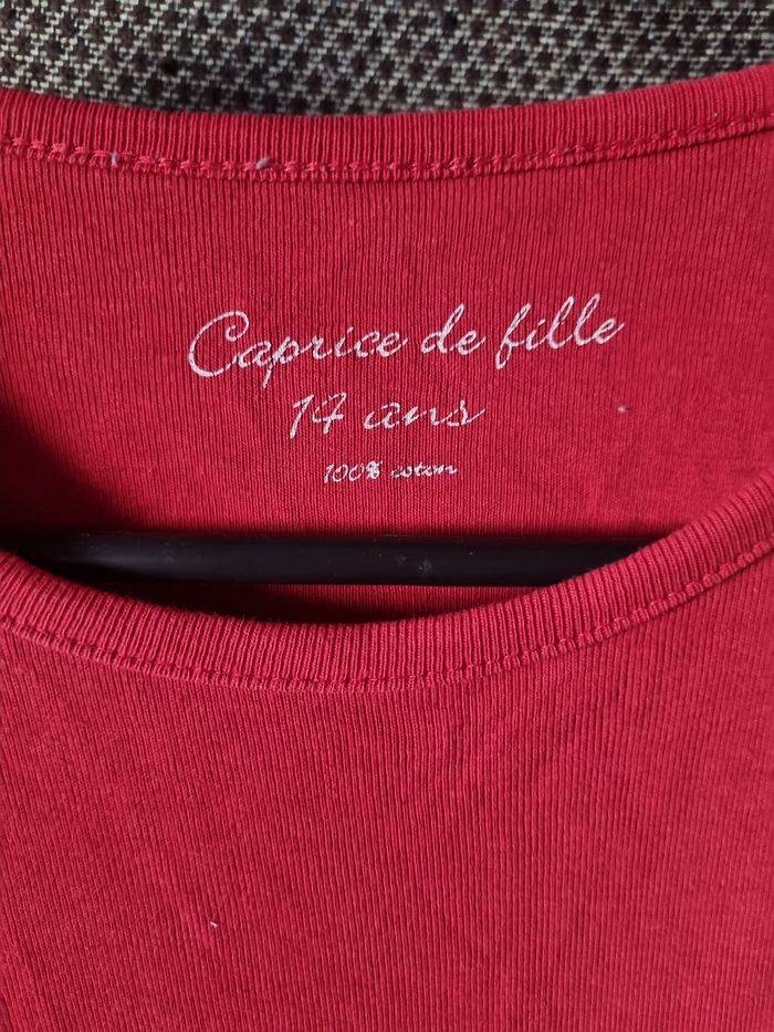 T-shirt rouge 14ans - photo numéro 2