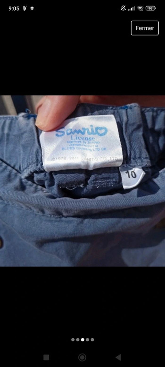 jupe hello Kitty bleu marine fermeture éclair sanrio 10 ans - photo numéro 4