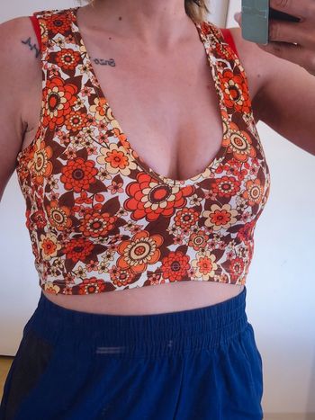 Top court vintage fleuri neuf