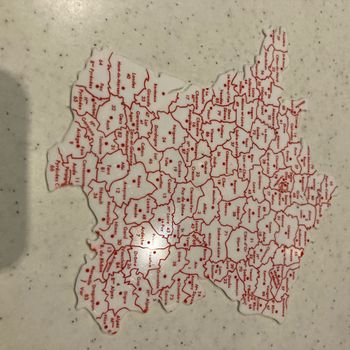 Carte de France en plastique