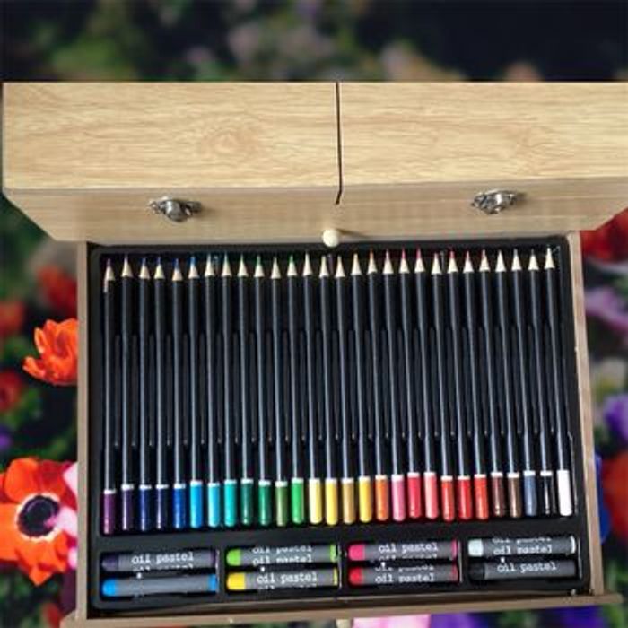Kit d'art 85 pièces avec chevalet en bois intégré - photo numéro 2