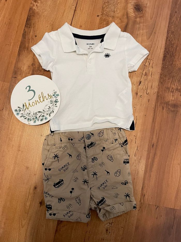 Short et polo taille 3 mois