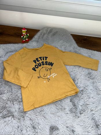 Haut manches longues jaune poussin - 24 mois - Kiabi