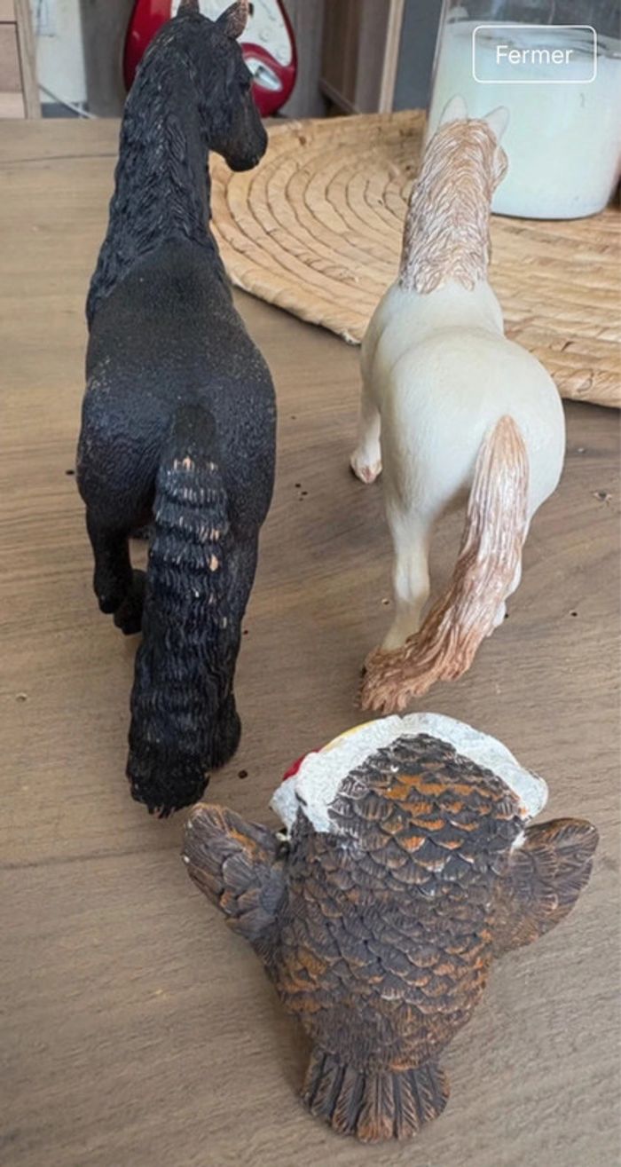 Lot 2 chevaux Schleich et Papo + 1 chouette - photo numéro 6