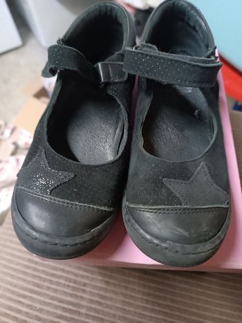 Babies ballerines cuir noires bess