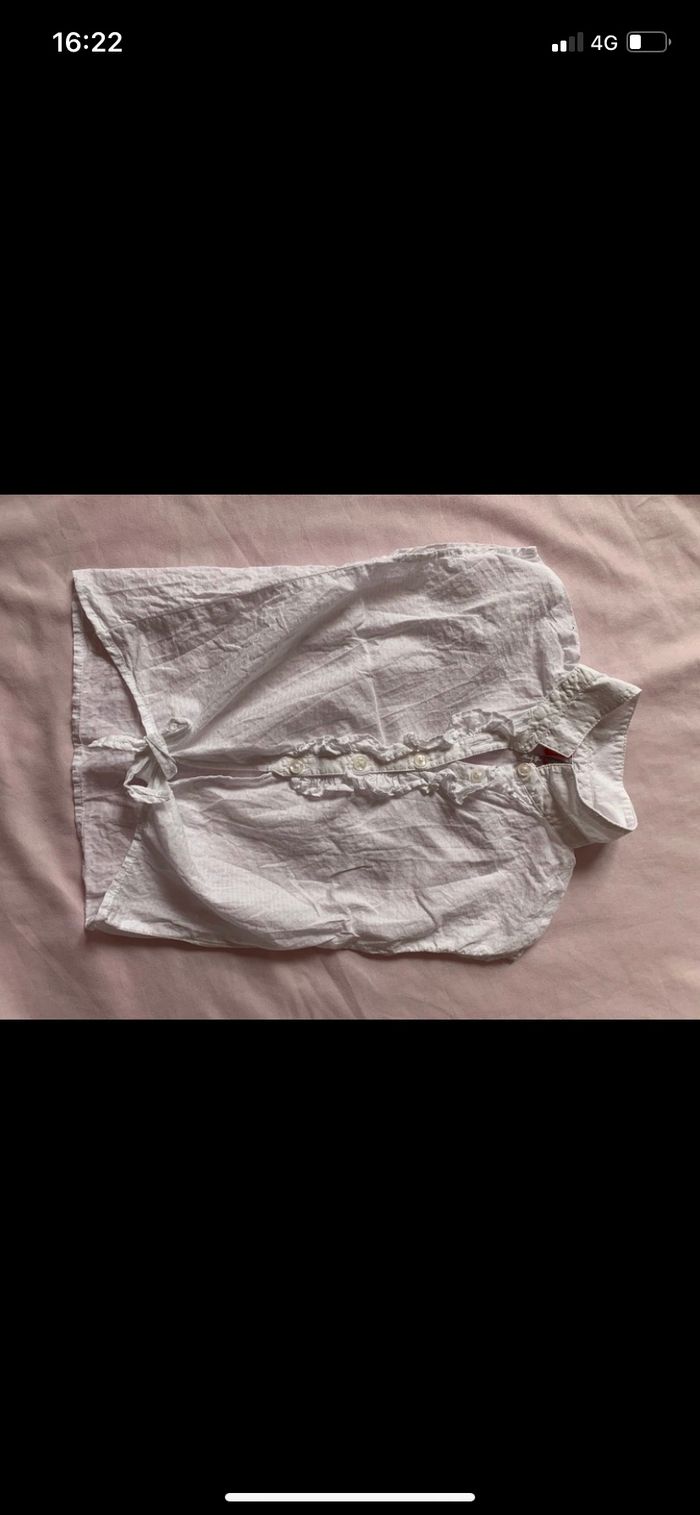 Chemisier blanc à nouer Orchestra 4 ans