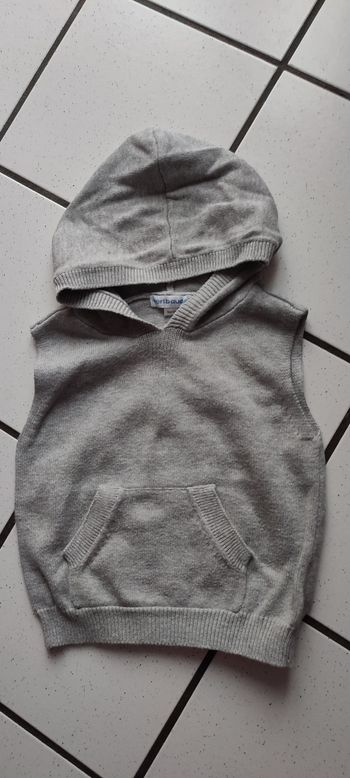 Pull sans manche avec capuche 12 mois Vertbaudet