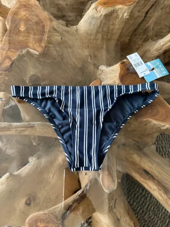Bas de maillot de bain Roxy rayure blanc bleu marine XS