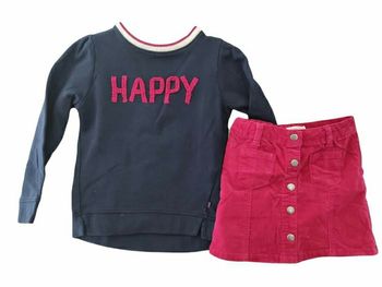 5 ans fille ensemble pull sweat Okaïdi et jupe hivers autre