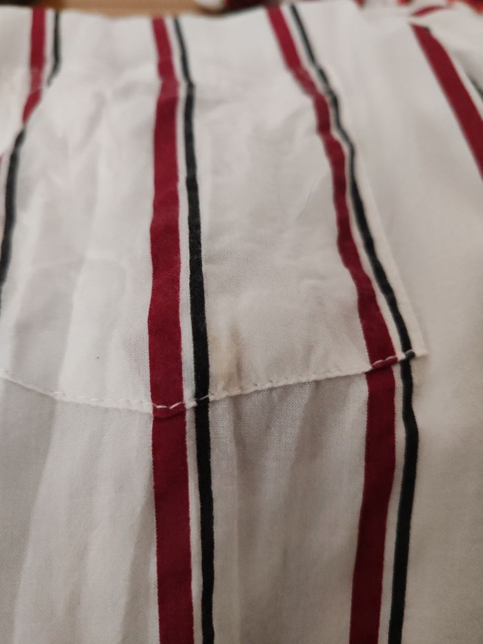 Chemisier blanc à rayures rouge et noir - Jennyfer - photo numéro 3