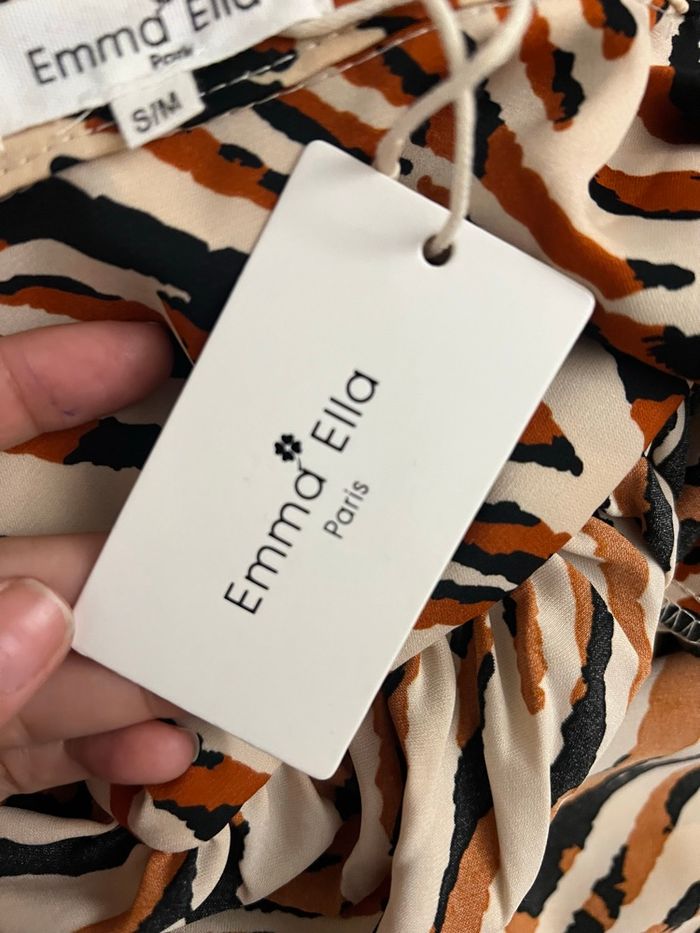 Robe chemise tigrée orange beige et noire Emma & Ella - photo numéro 8