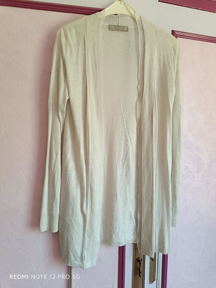 Gilet écru long Zara T.M (38) - photo numéro 2