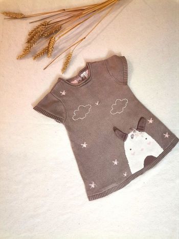 Robe pull a manches courtes et col rond orchestra 6mois 68cm