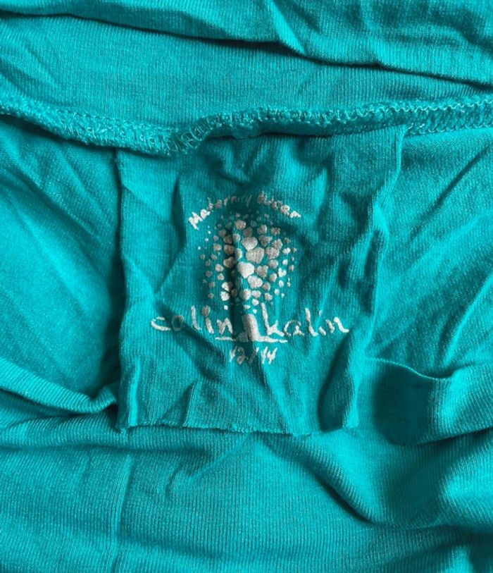 Pantacourt maternité câlin kalin 42-44 turquoise - photo numéro 4