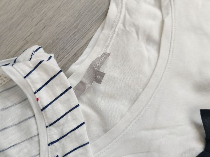 Lot de 2 tee shirt marinière Etam et Grain de malice Taille S - photo numéro 3