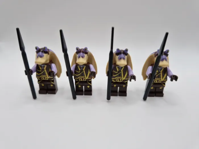 Figurines type lego 4 guerriers Gungan star wars - photo numéro 2
