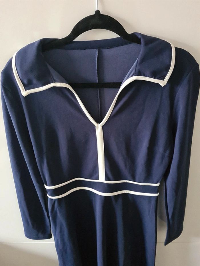 Robe trapèze manche longue 70's - photo numéro 2