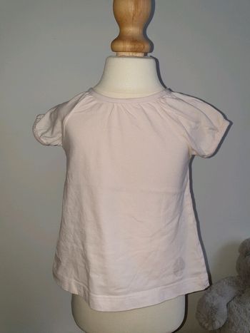 T-shirt rose pâle 18 mois Kiabi
