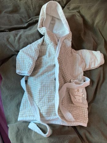 Peignoir sucre d’orge taille 6mois