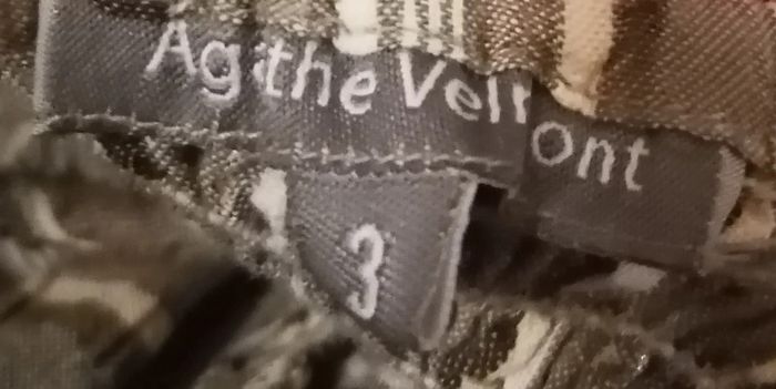 Robe d'été à rayures beige marron gris argenté taille L Agathe Velmont - photo numéro 10