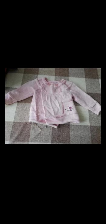 Gilet épais à boutons Rose ptit bisou 18 mois