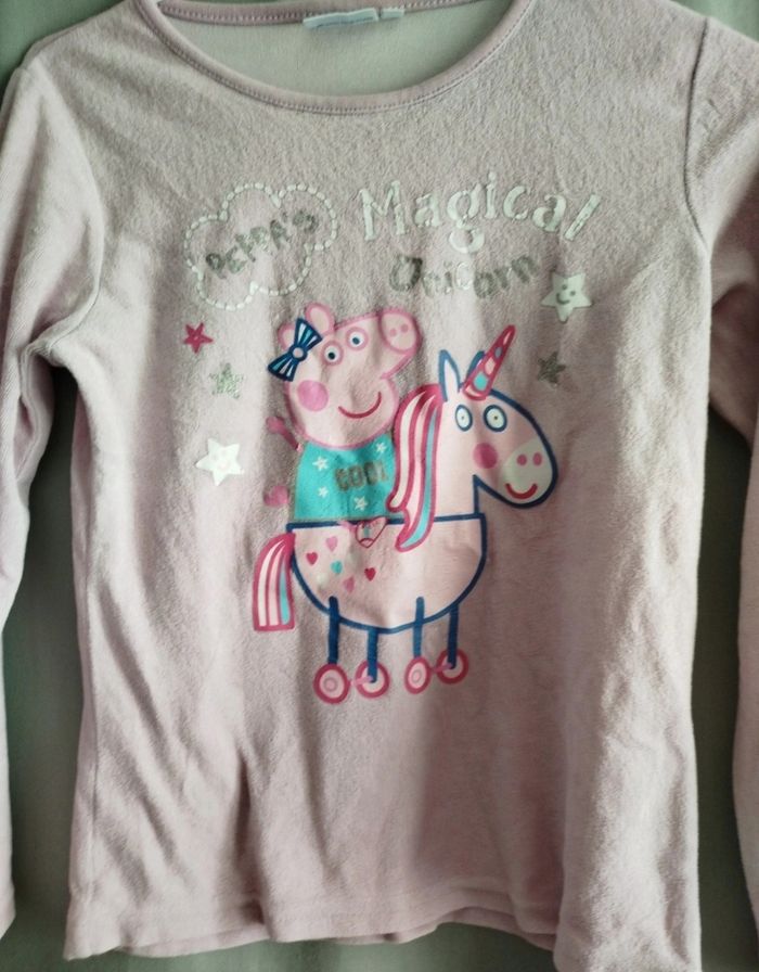 Haut pyjama fille Peppa pig licorne - photo numéro 2