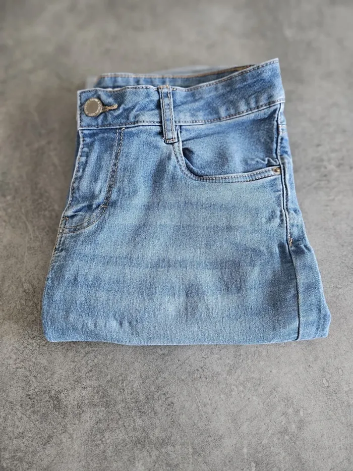 Short pantacourt en jean femme - Taille 36 / S - Gemo - Bleu - photo numéro 12
