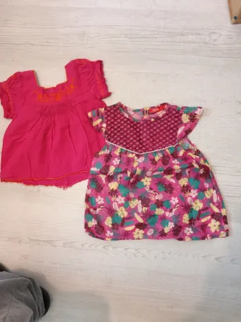 Lot 2Tunique rose 26 mois